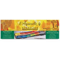Sennelier Artists Sulu Boya Set 14 Renk Laquarelle French 1/1 Tablet 131615 - Thumbnail