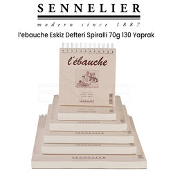 Sennelier - Sennelier LEbauche Eskiz Defteri Spiralli 70g 130 Yaprak