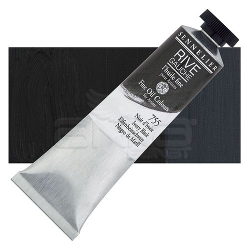 Sennelier Rive Gauche Yağlı Boya 40ml 755 Ivory Black - 755 Ivory Black