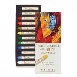 Sennelier - Sennelier Yağlı Pastel 12li İnitiation Set