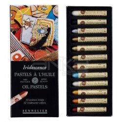 Sennelier - Sennelier Yağlı Pastel 12li İridescent Set