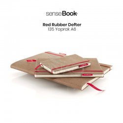 Transotype Sensebook Red Rubber Defter 135 Yaprak A6 - Thumbnail