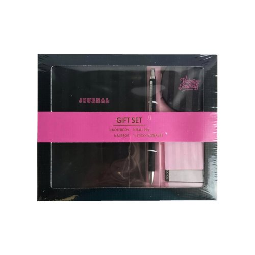Victorias Journals Gift Set 13x18cm 128 Sayfa Sert Kapak Defter+Ayna+Kalem 