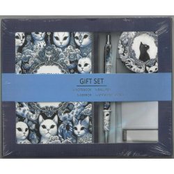 VICTORIAS - Victorias Journals Gift Set 13x18cm 128 Sayfa Sert Kapak Defter+Ayna+Kalem+Postit