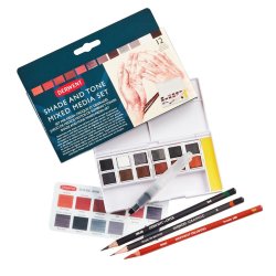 Derwent - Derwent Shade And Tone Mixed Media Set 12li (1)