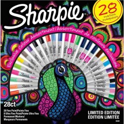 Sharpie - Sharpie Fine Permanent Marker 28li Tavuskuşu
