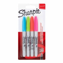 Sharpie - Sharpie Fine Point Marker Kalem 4lü Set Canlı Renkler 2065403