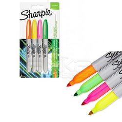 Sharpie - Sharpie Fine Point Marker Kalem 4lü Set Neon Renkler (1)