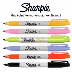 Sharpie - Sharpie Fine Point Permanent Marker 6lı Set 2