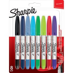 Sharpie Twin Tip Permanent Marker 8li Set - Thumbnail