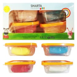 Smarta Kids 4 Renk Model Hamuru Okul Seti 4x70gr - Thumbnail