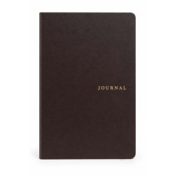 Victoria's Journals - Victorias Journals Smyth Art Vegan Deri Defter 100g 96 Yaprak A5 Düz Koyu Kahverengi