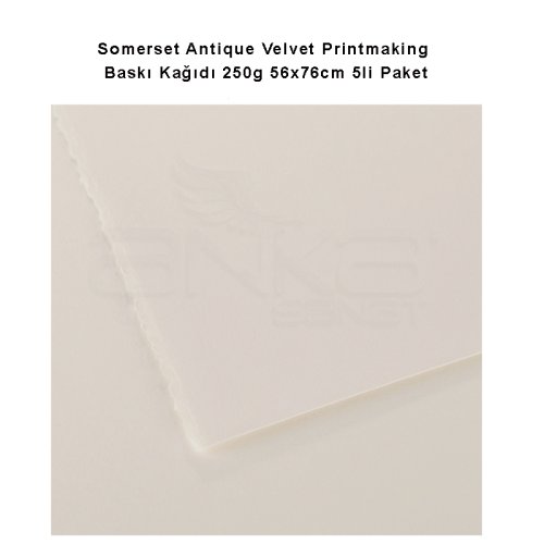 Somerset Antique Velvet Printmaking Baskı Kağıdı 250g 56x76cm 5li Paket