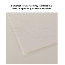 Canson - Somerset Newsprint Grey Printmaking Baskı Kağıdı 250g 56x76cm 5li Paket