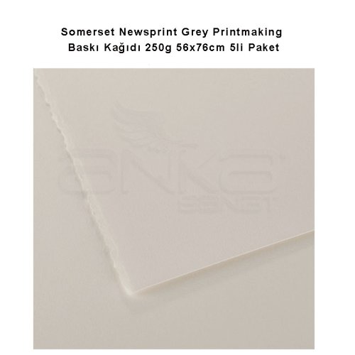 Somerset Newsprint Grey Printmaking Baskı Kağıdı 250g 56x76cm 5li Paket