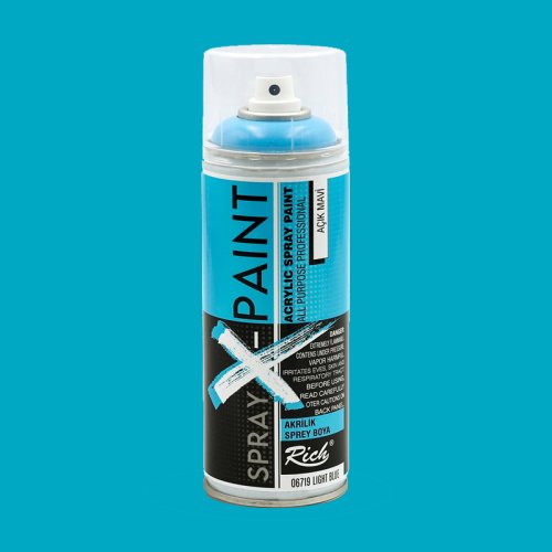 Rich Spray X-Paint Akrilik Sprey Boya 400ml Açık Mavi