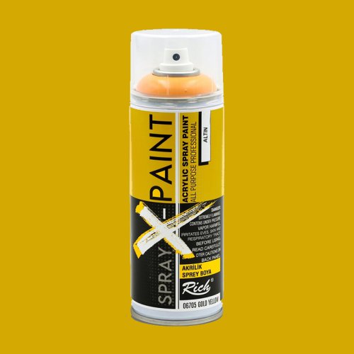 Rich Spray X-Paint Akrilik Sprey Boya 400ml Altın - Altın