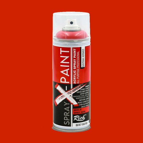 Rich Spray X-Paint Akrilik Sprey Boya 400ml Bayrak Kırmızı - Bayrak Kırmızı