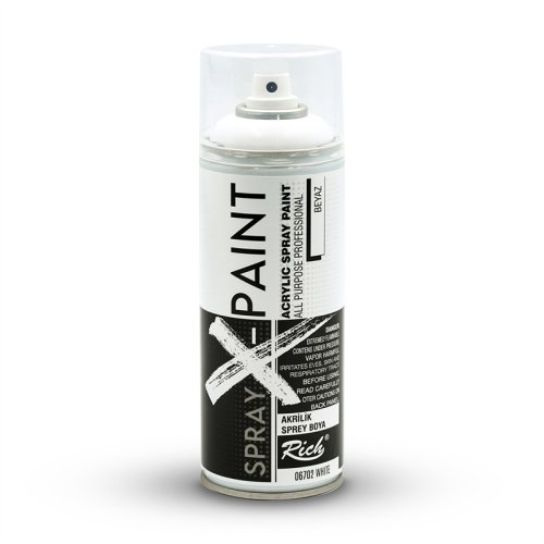 Rich Spray X-Paint Akrilik Sprey Boya 400ml Beyaz - Beyaz