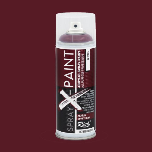 Rich Spray X-Paint Akrilik Sprey Boya 400ml Bordo - Bordo