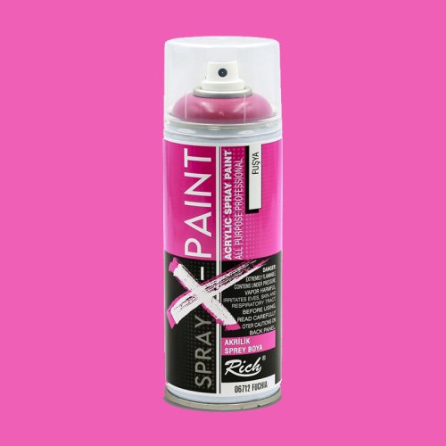 Rich Spray X-Paint Akrilik Sprey Boya 400ml Fuşya - Fuşya