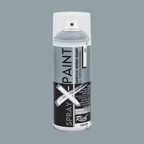 Rich Spray X-Paint Akrilik Sprey Boya 400ml Gri - Gri