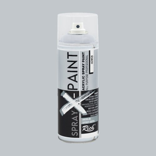 Rich Spray X-Paint Akrilik Sprey Boya 400ml Gümüş