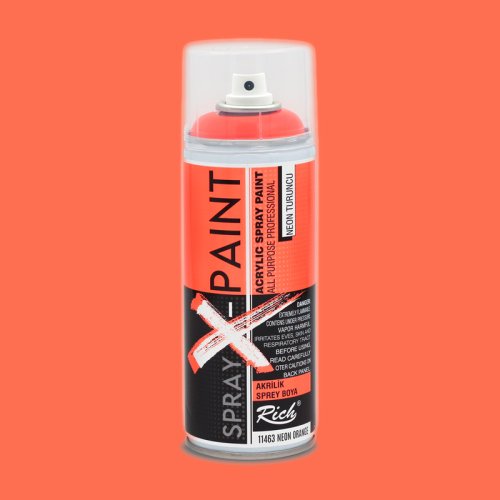 Rich Spray X-Paint Akrilik Sprey Boya 400ml Neon Turuncu
