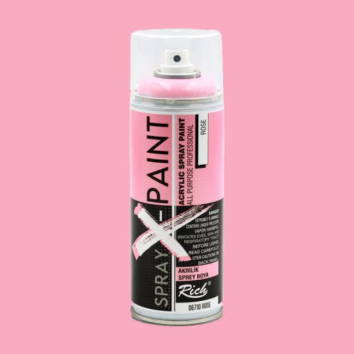 Rich Spray X-Paint Akrilik Sprey Boya 400ml Rose - Rose