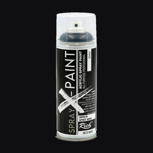 Rich Spray X-Paint Akrilik Sprey Boya 400ml Siyah