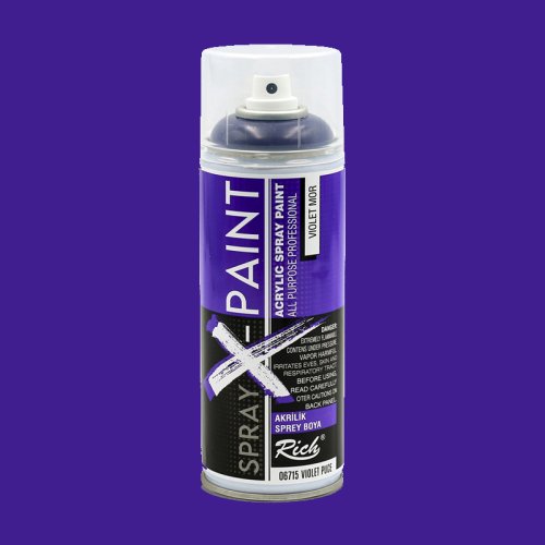 Rich Spray X-Paint Akrilik Sprey Boya 400ml Violet Mor