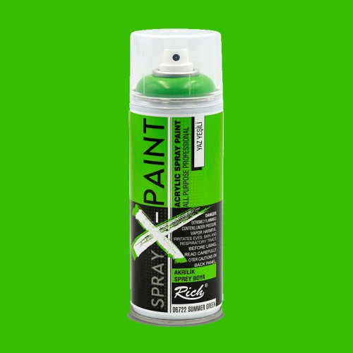 Rich Spray X-Paint Akrilik Sprey Boya 400ml Yaz Yeşili - Yaz Yeşili
