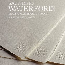Saunders Waterford Hot Pressed Natural White Blok 20 Yaprak 300g - Thumbnail