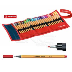 Stabilo Point 88 İnce Keçe Uçlu Kalem 25+5 Floresan Renk Rulo Çantalı Set - Thumbnail