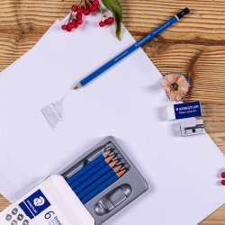 Staedtler Mars Lumograf Kurşun Kalem 6lı Set 61100-C6 - Thumbnail