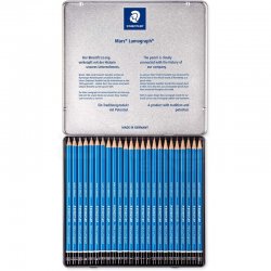 Staedtler - Staedtler Mars Lumograph Dereceli Kalem Seti 24lü (1)