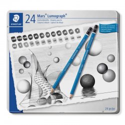 Staedtler Mars Lumograph Dereceli Kalem Seti 24lü - Thumbnail