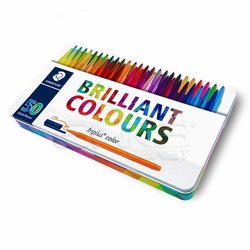 Staedtler - Staedtler Triplus Color Keçe Uçlu Kalem 1.0mm 50li Metal Kutu