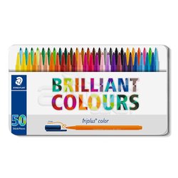 Staedtler Triplus Color Keçe Uçlu Kalem 1.0mm 50li Metal Kutu - Thumbnail