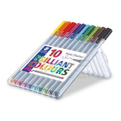 Staedtler - Staedtler Triplus Fineliner İnce Uçlu Keçeli Kalem 0.3mm 10lu