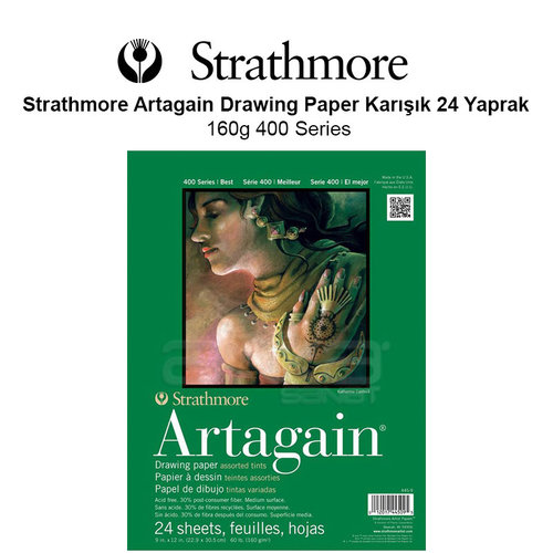 Strathmore Artagain Drawing Paper Karışık 24 Yaprak 160g 400 Series