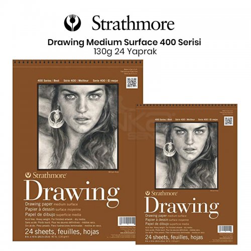 Strathmore Drawing Medium Surface 24 Yaprak 130g 400 Series