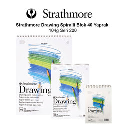 Strathmore - Strathmore Drawing Spiralli Blok 40 Yaprak 104g Seri 200