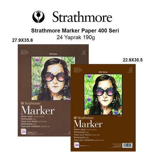 Strathmore Marker Paper 400 Seri 24 Yaprak 190g