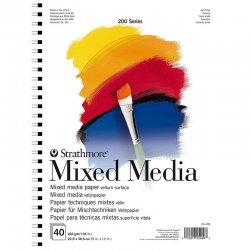 Strathmore - Strathmore Mixed Media Spiralli 200 Seri 160g 40 Yaprak 22.9x30.5cm