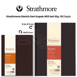 Strathmore - Strathmore Sketch Sert Kapak 400 Seri 89g 192 Yaprak