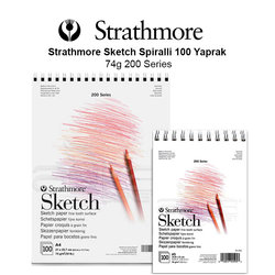 Strathmore - Strathmore Sketch Spiralli 100 Yaprak 74g 200 Series