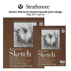Strathmore - Strathmore Sketch Spiralli Blok 89g 100 Yaprak 400 Series