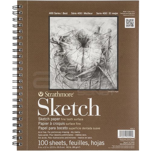 Strathmore Sketch Spiralli Blok 89g 100 Yaprak 400 Series