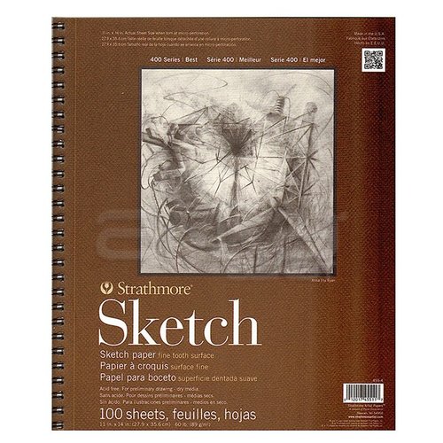 Strathmore Sketch Spiralli Blok 89g 100 Yaprak 400 Series